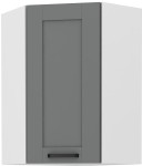 Szafka górna narożna 60 x 60 cm LILA GN-90 1F (45°) CIEMNOSZARY MAT / BIAŁY