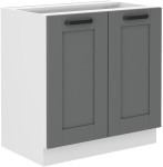 Szafka dolna LILA 80 D 2F BB CIEMNOSZARY MAT / BIAŁY