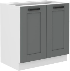 Szafka dolna LILA 80 D 2F BB CIEMNOSZARY MAT / BIAŁY