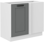 Szafka dolna narożna LILA 105 ND 1F BB CIEMNOSZARY MAT / BIAŁY