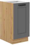 Szafka dolna LILA 40 D 1F BB CIEMNOSZARY MAT / DĄB ARTISAN