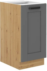 Szafka dolna LILA 40 D 1F BB CIEMNOSZARY MAT / DĄB ARTISAN