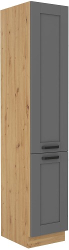 Przejdź do produktu Szafka kuchenna słupek LILA 40 DK-210 2F CIEMNOSZARY MAT / DĄB ARTISAN