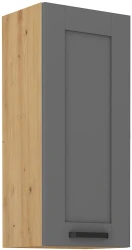 Szafka górna 40cm LILA 40 G-90 1F CIEMNOSZARY MAT / DĄB ARTISAN