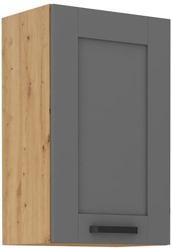 Przejdź do produktu Szafka górna 45 cm LILA 45 G-72 1F CIEMNOSZARY MAT / DAB ARTISAN