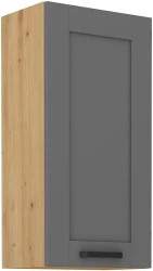 Szafka górna 45 cm LILA 45 G-90 1F CIEMNOSZARY MAT / DĄB ARTISAN