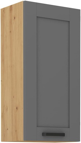 Przejdź do produktu Szafka górna 45 cm LILA 45 G-90 1F CIEMNOSZARY MAT / DĄB ARTISAN
