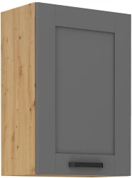 Szafka górna 50 cm LILA 50 G-72 1F BB CIEMNOSZARY MAT / DĄB ARTISAN