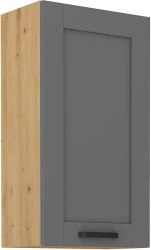 Szafka górna 50 cm LILA 50 G-90 1F CIEMNOSZARY MAT / DĄB ARTISAN