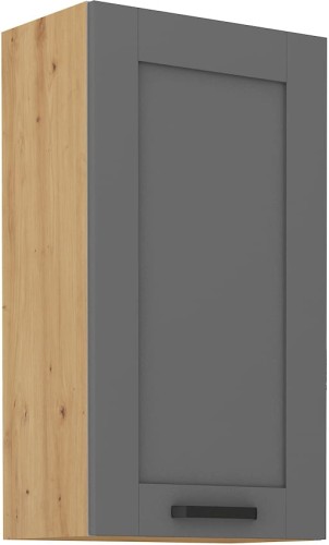Przejdź do produktu Szafka górna 50 cm LILA 50 G-90 1F CIEMNOSZARY MAT / DĄB ARTISAN