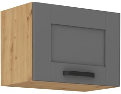 Szafka górna do zabudowy okapu LILA 50 GU-36 1F CIEMNOSZARY MAT / DĄB ARTISAN