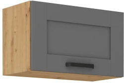 Szafka górna do zabudowy okapu LILA 60 GU-36 1F CIEMNOSZARY MAT / DĄB ARTISAN