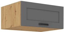 Szafka górna nadstawna LILA  80 NAGU-36 1F pawlacz CIEMNOSZARY MAT / DĄB ARTISAN
