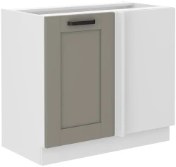 Szafka dolna narożna LILA 105 ND 1F BB JASNOSZARY MAT / BIAŁY
