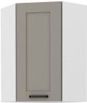 Szafka górna narożna 60 x 60 cm LILA GN-90 1F (45°) JASNOSZARY MAT / BIAŁY