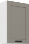 Szafka górna 60 cm LILA 60 G - 90 1F JASNOSZARY MAT / BIAŁY
