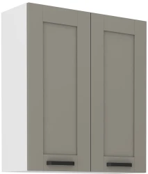 Szafka górna 80 cm LILA 80 G - 90 2F JASNOSZARY MAT / BIAŁY