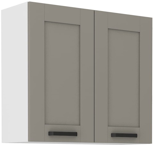Przejdź do produktu Szafka górna 80 cm LILA 80 G-72 2F JASNOSZARY MAT / BIAŁY