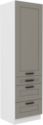 Przejdź do produktu Szafka kuchenna słupek LILA 60 DKS-210 3S 1F JASNOSZARY MAT / BIAŁY