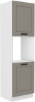 Szafka kuchenna słupek LILA 60 DP-210 2F JASNOSZARY MAT / BIAŁY
