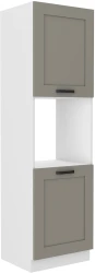 Szafka kuchenna słupek LILA 60 DP-210 2F JASNOSZARY MAT / BIAŁY