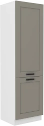 Szafka kuchenna słupek LILA 60 DK-210 2F JASNOSZARY MAT / BIAŁY