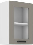 Szafka górna witryna 40cm LILA 40 GS-72 1F JASNOSZARY MAT / BIAŁY
