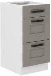 Szafka dolna LILA 40 D 3S BB JASNOSZARY MAT / BIAŁY