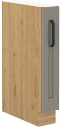 Szafka dolna 15 cm LILA 15 D CARGO BB wysuwana z koszem JASNOSZARY MAT / ARTISAN