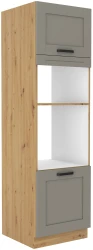 Szafka kuchenna słupek LILA 60 DPM-210 2F JASNOSZARY MAT / ARTISAN