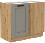 Szafka dolna narożna LILA 105 ND 1F BB JASNOSZARY MAT / ARTISAN