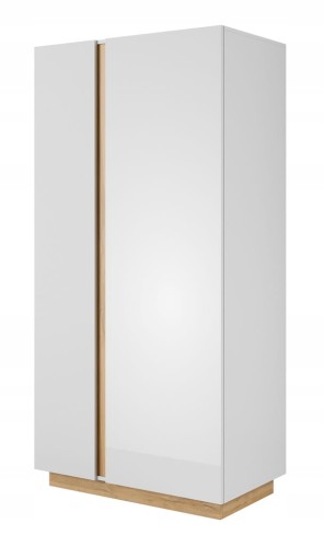 Przejdź do produktu Szafa dwudrzwiowa RITA 96 cm meble systemowe do salonu, biały połysk