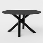 Stół loftowy do jadalni WOOD 138 x 110 cm, owalny blat JESION PORTLAND