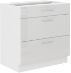 Szafka dolna VENUS 80 D 3S QUADRO BIAŁY POŁYSK