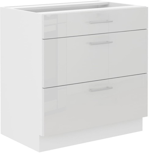 Przejdź do produktu Szafka dolna VENUS 80 D 3S QUADRO BIAŁY POŁYSK