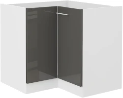 Szafka dolna narożna VENUS 90x90 cm 2F BB SZARY POŁYSK