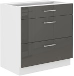 Szafka dolna VENUS 80 D 3S QUADRO SZARY POŁYSK