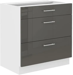 Szafka dolna VENUS 80 D 3S QUADRO SZARY POŁYSK