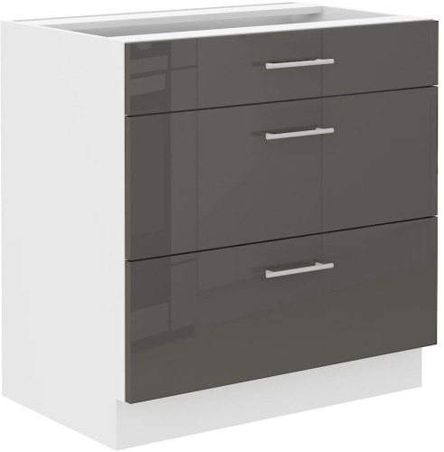 Przejdź do produktu Szafka dolna VENUS 80 D 3S QUADRO SZARY POŁYSK