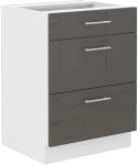 Szafka dolna VENUS 60 D 3S QUADRO SZARY POŁYSK