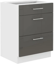 Szafka dolna VENUS 60 D 3S QUADRO SZARY POŁYSK