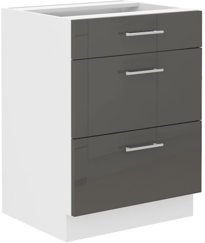 Przejdź do produktu Szafka dolna VENUS 60 D 3S QUADRO SZARY POŁYSK