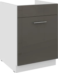 Szafka dolna VENUS 60 ZL 1S BB zabudowa pod zlew SZARY POŁYSK