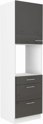 Przejdź do produktu Szafka kuchenna słupek VENUS 60 DPS-210 3S 1F SZARY POŁYSK