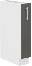 Szafka dolna 15 cm VENUS 15 D CARGO BB wysuwana z koszem SZARY POŁYSK