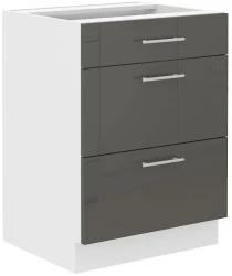 Szafka dolna VENUS 60 D 3S PREMIUM BOX SZARY POŁYSK