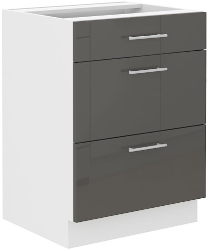 Przejdź do produktu Szafka dolna VENUS 60 D 3S PREMIUM BOX SZARY POŁYSK