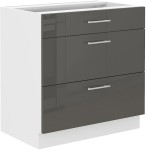 Szafka dolna VENUS 80 D 3S PREMIUM BOX SZARY POŁYSK