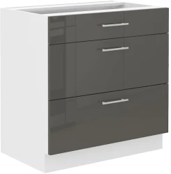 Szafka dolna VENUS 80 D 3S PREMIUM BOX SZARY POŁYSK