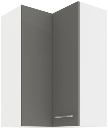 Przejdź do produktu Szafka górna narożna 60 x 60 cm VENUS GN-90 2F (90°) SZARY POŁYSK